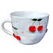 Кружка ручной работы с объёмными вишнями, полуфарфор, 400 мл, превью фото 1