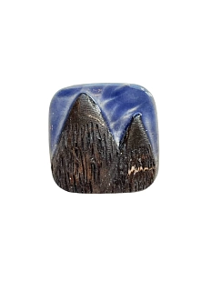 Брошь из керамики КерамЕлКа «Горы с синим небом»