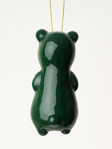 Ёлочная игрушка из фарфора «Малыш в костюме лягушонка», 10 см, фото 2.