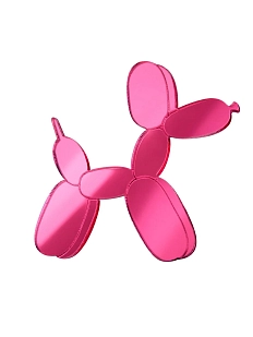 Брошь Monolama «Собака из воздушных шариков», розовая, оргстекло