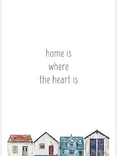 Открытка «Home is where the heart is»