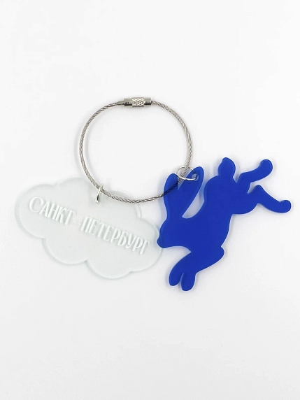 Брелок Подписные изделия «Санкт-Петербург. Заяц», пластик, фото 1.