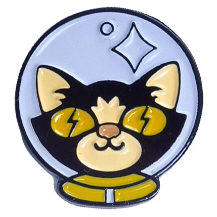 Металлический значок Barking Store «Space cat», фото 1.