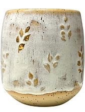 Стакан ручной работы «Пшеница», белый, керамика, 300 мл