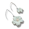 Серьги КерамЕлКа «Белые цветочки», фарфор, превью фото 2