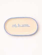 Блюдце ручной работы Yellowscoop «Only for cartier», керамика, 17 см