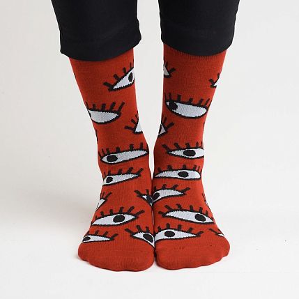 Носки «Глаза будущего», р-р 38-41, красные, фото 2.