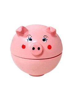 Свеча-шкатулка ручной работы «Поросёнок», розовая, фарфор