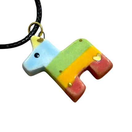 Подвеска ручной работы с пиньятой, разноцветный, керамика, фото 3.