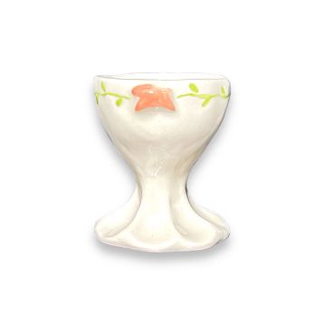 Пашотница ручной работы «Зайка», розово-зелёная, керамика, фото 1.