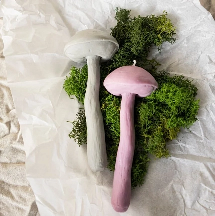 Свеча «Гриб Подберёзовик» лилового цвета, фото 5.