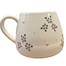 Кружка ручной работы Slowday Ceramics с голубыми цветами и сердечками, полуфарфор, 250 мл, превью фото 1