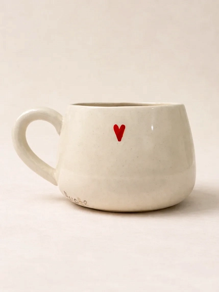 Кружка ручной работы НАДО ЖЕ с росписью «Зайчики», белая, керамика, 300 мл, фото 3.