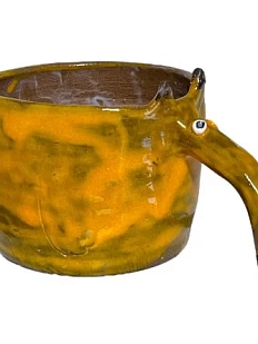 Кружка ручной работы Лисица, керамика, 350 мл