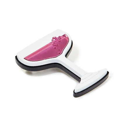 Брошь Monolama «Шампанское в бокале розовое», фото 2.