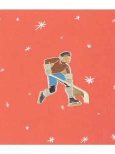 Металлический значок Heart of Moscow «Хоккеист» серия Зимняя