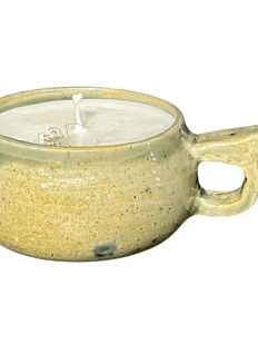 Свеча в чашке ручной работы, керамика, 180 мл