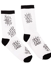 Носки Barking Store «Крестики-нолики», р-р 35-40, белые