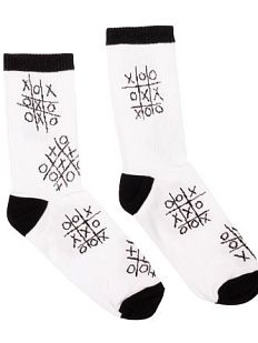 Носки Barking Store «Крестики-нолики», р-р 40-45, белые