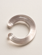 Кафф Лампджой глянцевый, стекло, розовый прозрачный