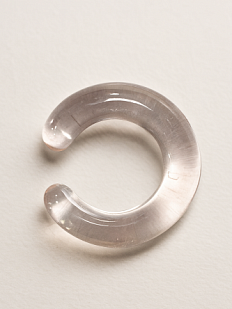 Кафф глянцевый, стекло, розовый прозрачный