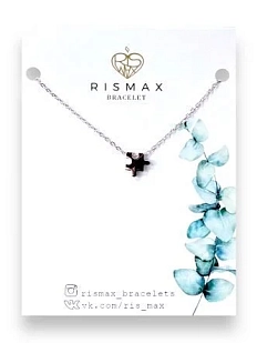 Подвеска ручной работы на цепочке с пазлом, нержавеющая сталь