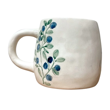 Кружка ручной работы Верба керамика бочонок «Черника», керамика, 300 мл, фото 4.