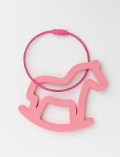 Брелок «Лошадка-качалка», розовый, 6 см