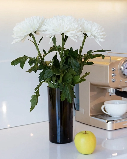 Ваза из винной бутылки Полбутылки «Магнум», оливковая, 21 см, фото 2.