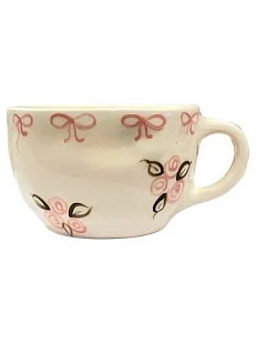 Кружка ручной работы «Розы и бантики», керамика, 300 мл