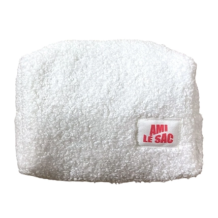Косметичка ручной работы АМИ (Ami lé sac) «Moyen», белый барашек, фото 2.