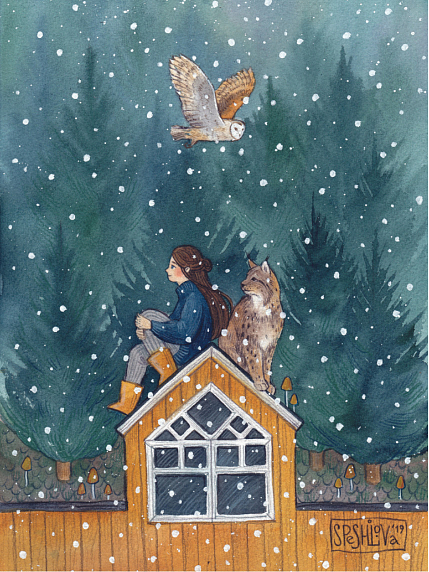 Открытка «На крыше», Спешилова Анна, фото 1.