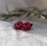 Серьги-гвоздики Подарки руками «Малина», полимерная глина, превью фото 3