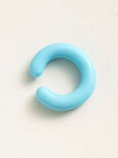 Кафф глянцевый, стекло, голубой