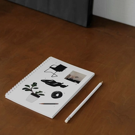 Блокнот на пружине Mitrozhe «Стул», А5, 50 листов, белый, фото 2.