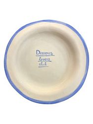 Тарелка ручной работы «Desserts lovers club», керамика, 19 см