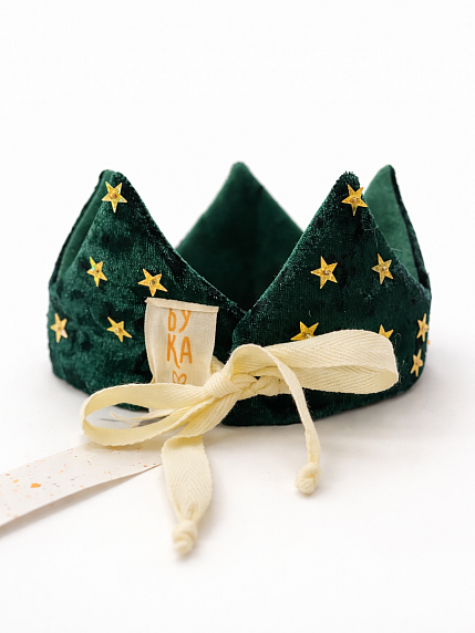 Корона БУКА «Воссияй», бархатная, изумруд, фото 2.