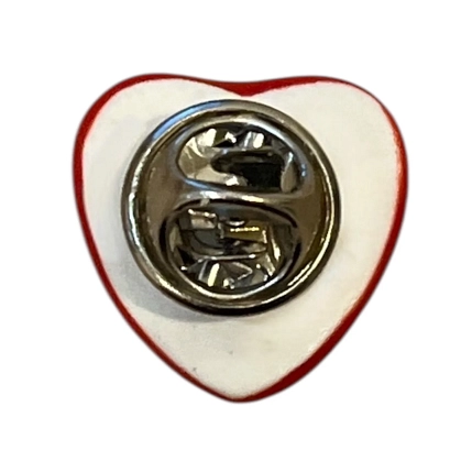 Брошь ручной работы Ceramission «Красное сердечко», керамика, фото 3.
