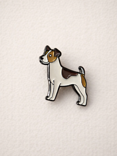 Металлический значок «Джек рассел терьер», 20 мм
