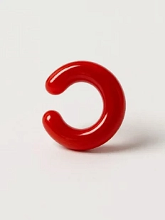 Кафф Лампджой глянцевый, стекло, светло-красный