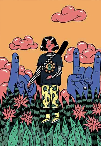 Картхолдер «Панк», оранжевый, фото 1.