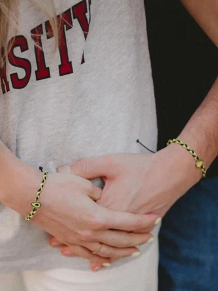 Браслеты парные WAF WAF «Авокадо», трехцветные, фото 3.