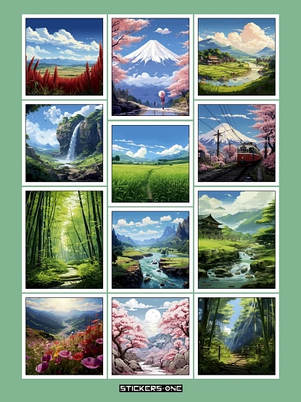 Стикерпак «Japan Nature», фото 1.
