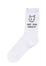 Носки «Are you crazy», р-р 40-45, белый