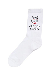 Носки «Are you crazy», р-р 35-40, белый