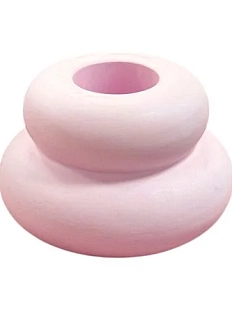 Подсвечник ручной работы однотонный «Кнопочка», розовый