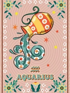 3D Стикер на телефон со знаком зодиака «Водолей», объёмный