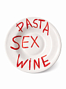Тарелка шляпа ручной работы «Pasta Sex Wine», керамика, 26 см, превью фото 1