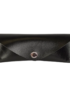 Футляр для очков Kokosina bags, натуральная кожа, чёрный