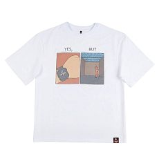 Оверсайз футболка Barking store х Gudim «10000 steps», L, белый